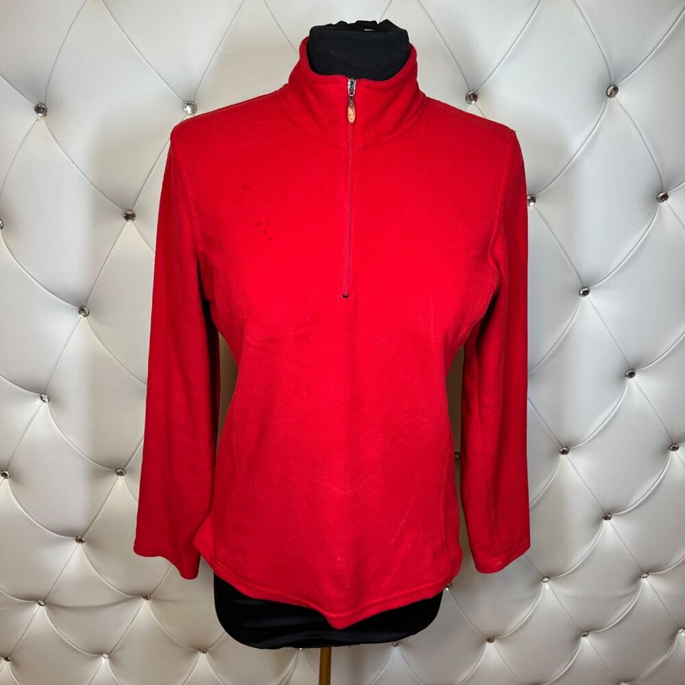 Champion Women's Red Half-Zip Sweater Size S